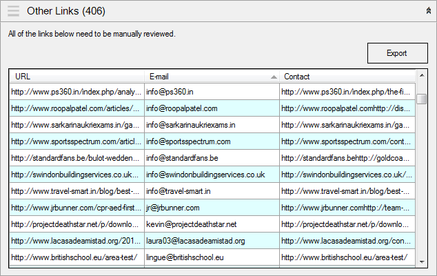 Collecting contact information