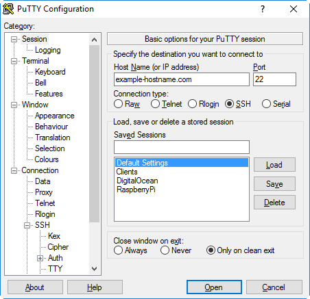 putty-configuration