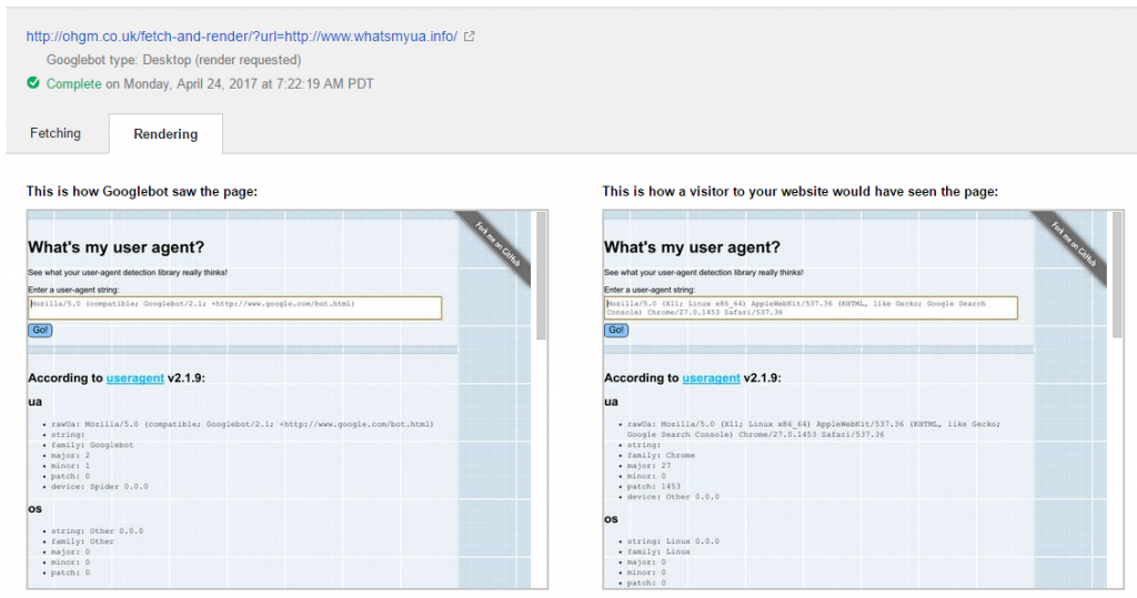 Googlebot Renders As-If 2