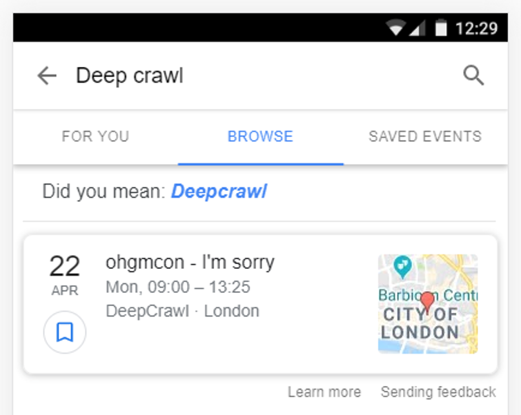 Deep Crawl Event